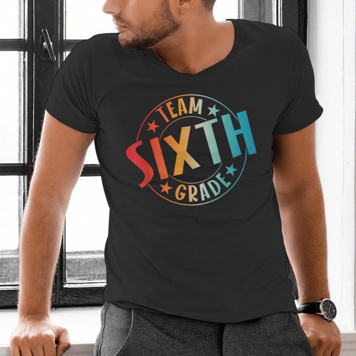 Team Sixth Grade Teacher Student Back To School 6th Grade Men's V-Neck T-Shirt, gift for family, gift for coworker