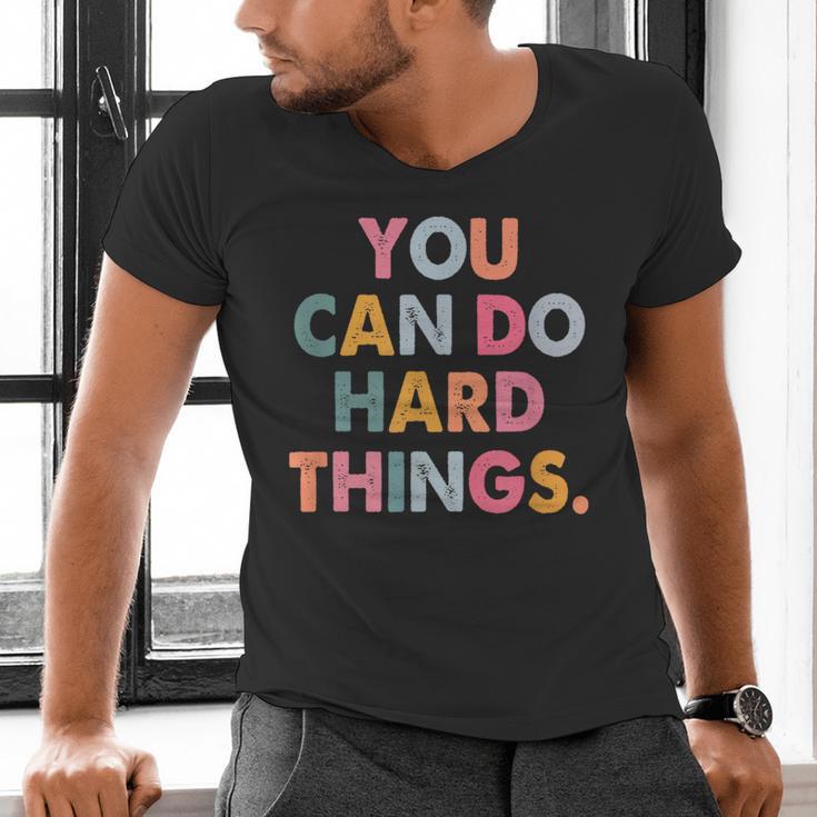 Test Day Teacher You Can Do Hard Things Women Kids Men's V-Neck T-Shirt, gift for family, gift for coworker