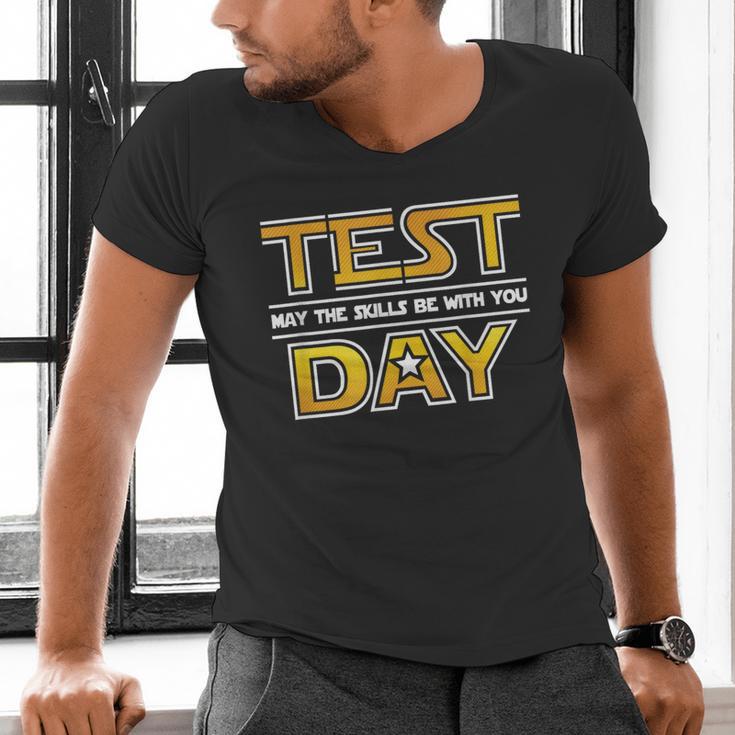 Test Day Testing May The Skills Be With You School Teacher Men's V-Neck T-Shirt, gift for family, gift for coworker Test Day Testing May The Skills Be With You School Teacher Men's V-Neck T-Shirt, gift for family, gift for coworker