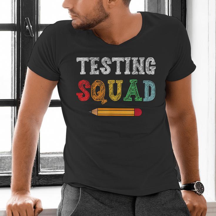 Testing Squad Costume Test Day Teacher Student School Men's V-Neck T-Shirt, gift for family, gift for coworker