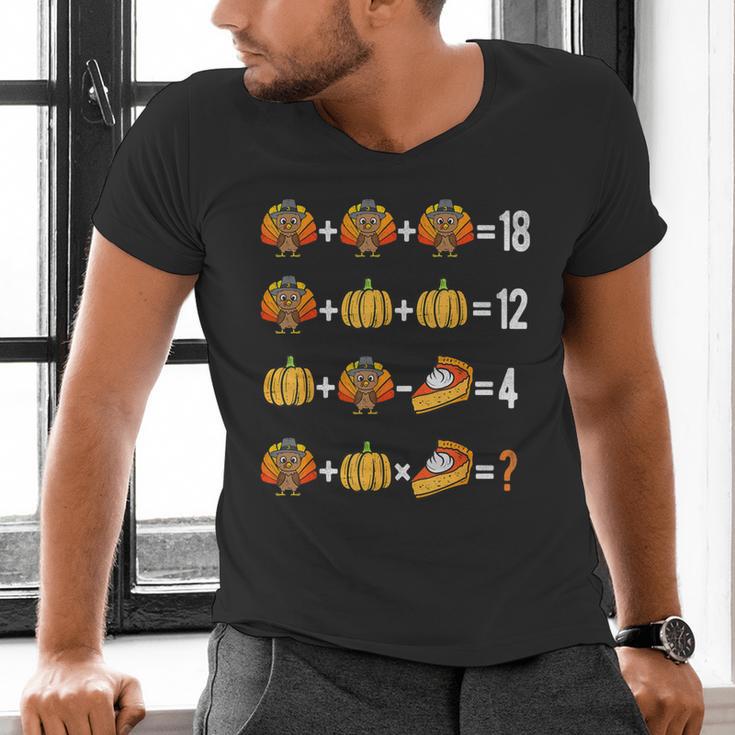 Thanksgiving Order Of Operations Thanksgiving Math Teacher Men's V-Neck T-Shirt, gift for family, gift for coworker