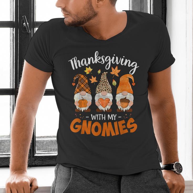 Thanksgiving Shirts For Women With My Gnomies Teachers Gnome Men's V-Neck T-Shirt, gift for family, gift for coworker Thanksgiving Shirts For Women With My Gnomies Teachers Gnome Men's V-Neck T-Shirt, gift for family, gift for coworker