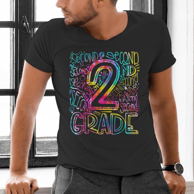Tie Dye 2nd Grade Typography Team Second Grade Teacher Men's V-Neck T-Shirt, 2nd Grade Teacher Shirts, gift for family, gift for coworker Tie Dye 2nd Grade Typography Team Second Grade Teacher Men's V-Neck T-Shirt, 2nd Grade Teacher Shirts, gift for family, gift for coworker