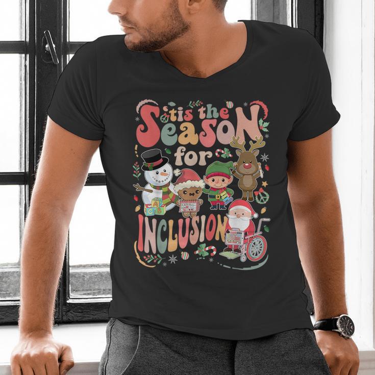 Tis The Season For Inclusion Christmas Sped Teacher Men's V-Neck T-Shirt, gift for family, gift for coworker Tis The Season For Inclusion Christmas Sped Teacher Men's V-Neck T-Shirt, gift for family, gift for coworker