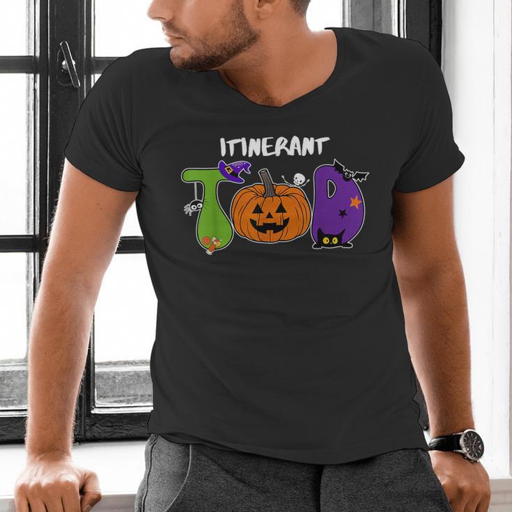 TOD Itinerant Teacher Of The Deaf Halloween ASL Interpreters Men's V-Neck T-Shirt, gift for family, gift for coworker