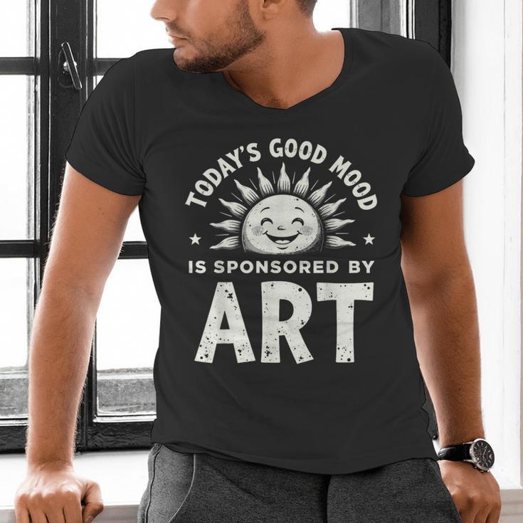 Today’s Good Mood Is Sponsored By Art Teacher Sun Tee Men's V-Neck T-Shirt, gift for family, gift for coworker Today’s Good Mood Is Sponsored By Art Teacher Sun Tee Men's V-Neck T-Shirt, gift for family, gift for coworker