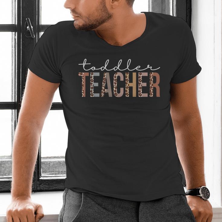 Toddler Teacher Leopard Appreciation For Women For Work Men's V-Neck T-Shirt, gift for family, gift for coworker Toddler Teacher Leopard Appreciation For Women For Work Men's V-Neck T-Shirt, gift for family, gift for coworker