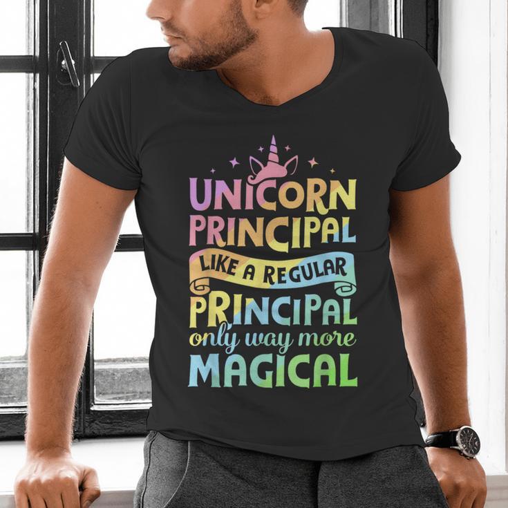 Unicorn Principal Back To School Teacher Appreciation Men's V-Neck T-Shirt, gift for family, gift for coworker