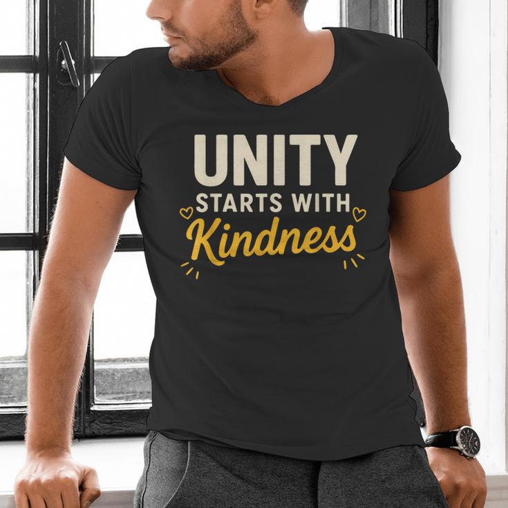 Unity Kindness Shirt Women Teachers Kids Unity Day Orange Men's V-Neck T-Shirt, gift for family, gift for coworker