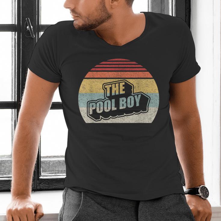 Vintage Retro The Pool Boy Men's V-Neck T-Shirt, gift for family, gift for coworker