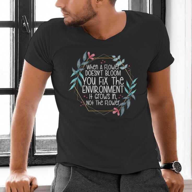 When A Flower Doesn't Bloom Special Education Teacher Men Women Men's V-Neck T-Shirt, gift for family, gift for coworker When A Flower Doesn't Bloom Special Education Teacher Men Women Men's V-Neck T-Shirt, gift for family, gift for coworker