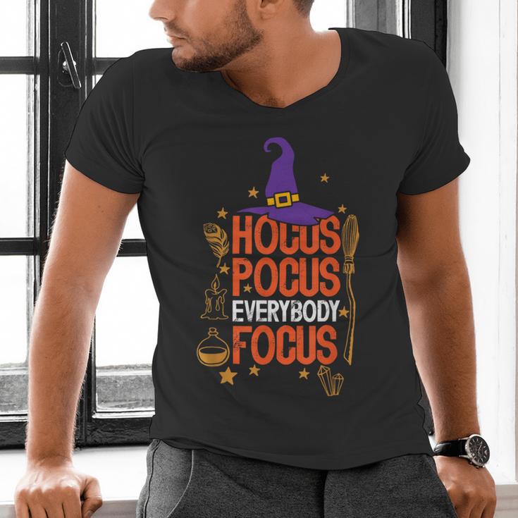 Witchy Halloween Hocus Pocus Everybody Focus Teacher Pumpkin Men's V-Neck T-Shirt, gift for family, gift for coworker Witchy Halloween Hocus Pocus Everybody Focus Teacher Pumpkin Men's V-Neck T-Shirt, gift for family, gift for coworker