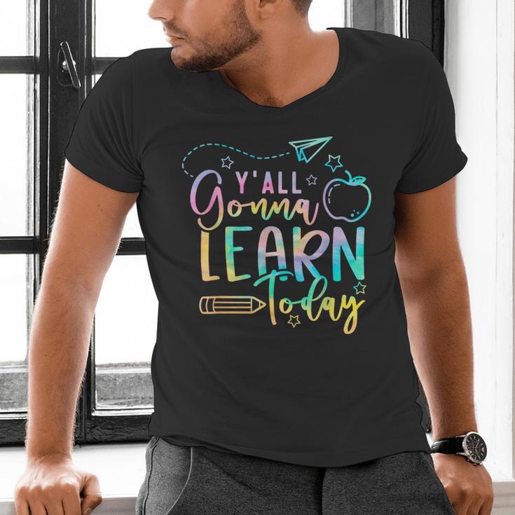 Y'All Gonna Learn Today Back To School Teacher Kids Men's V-Neck T-Shirt, gift for family, gift for coworker Y'All Gonna Learn Today Back To School Teacher Kids Men's V-Neck T-Shirt, gift for family, gift for coworker