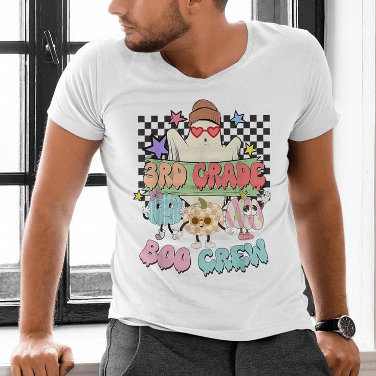 3rd Grade Boo Crew Third Grade Halloween Costume Teacher Kid Men's V-Neck T-Shirt, gift for family, gift for coworker