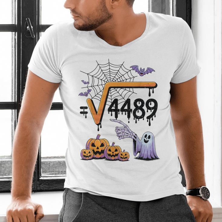 4489 Square Root 67 Math Teacher Halloween Costume Professor Men's V-Neck T-Shirt, gift for family, gift for coworker