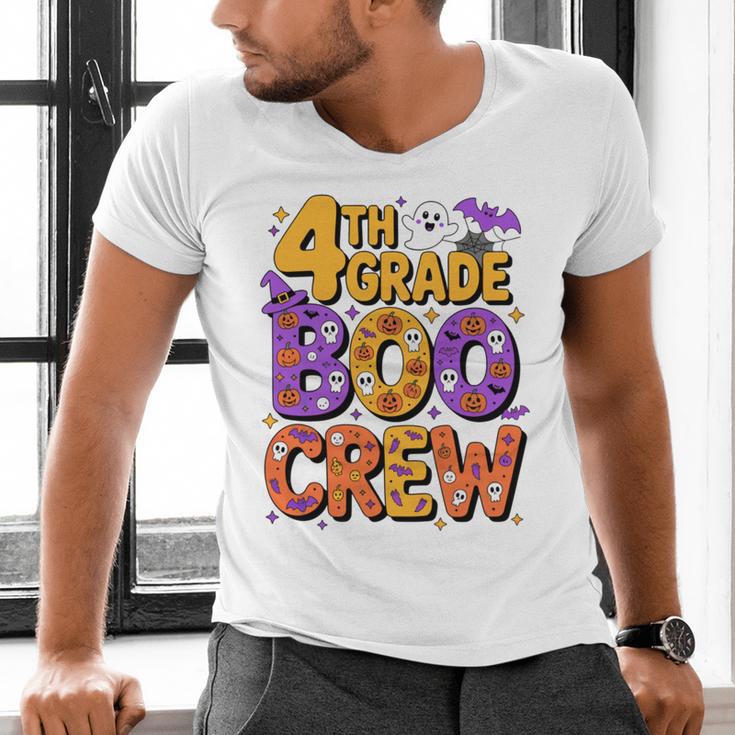 4th Grade Boo Crew Ghost Halloween Teacher Costume Men's V-Neck T-Shirt, 4th Grade Teacher Shirts, gift for family, gift for coworker 4th Grade Boo Crew Ghost Halloween Teacher Costume Men's V-Neck T-Shirt, 4th Grade Teacher Shirts, gift for family, gift for coworker