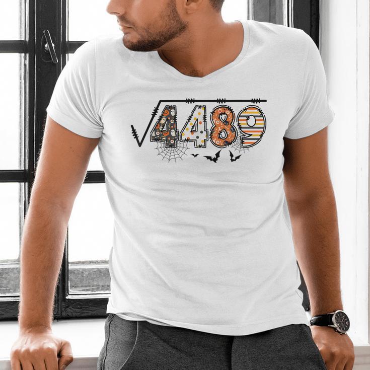 6 7 Square Root Of 4489 Slang Math Teacher Halloween Men's V-Neck T-Shirt, gift for family, gift for coworker