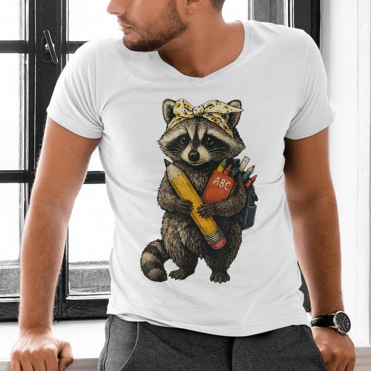 Back To School Raccoon Teachers Student Kids Men's V-Neck T-Shirt, gift for family, gift for coworker Back To School Raccoon Teachers Student Kids Men's V-Neck T-Shirt, gift for family, gift for coworker