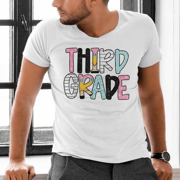 Back To School Third Grade Teacher First Day Of 3rd Grade Men's V-Neck T-Shirt, First Grade Teacher Shirts, gift for family, gift for coworker Back To School Third Grade Teacher First Day Of 3rd Grade Men's V-Neck T-Shirt, First Grade Teacher Shirts, gift for family, gift for coworker