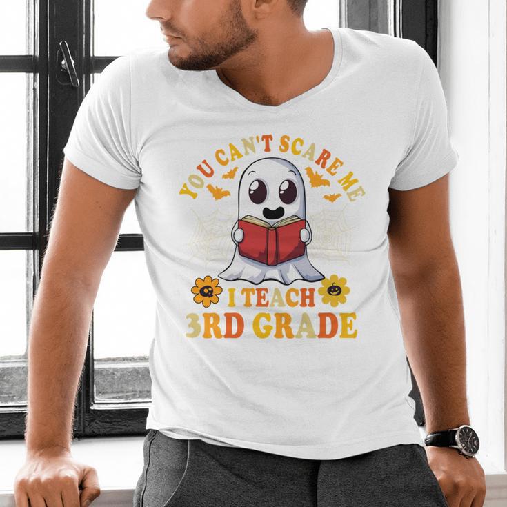 You Cant Scare Me I Teach 3rd Grade Teacher Halloween Men's V-Neck T-Shirt, gift for family, gift for coworker