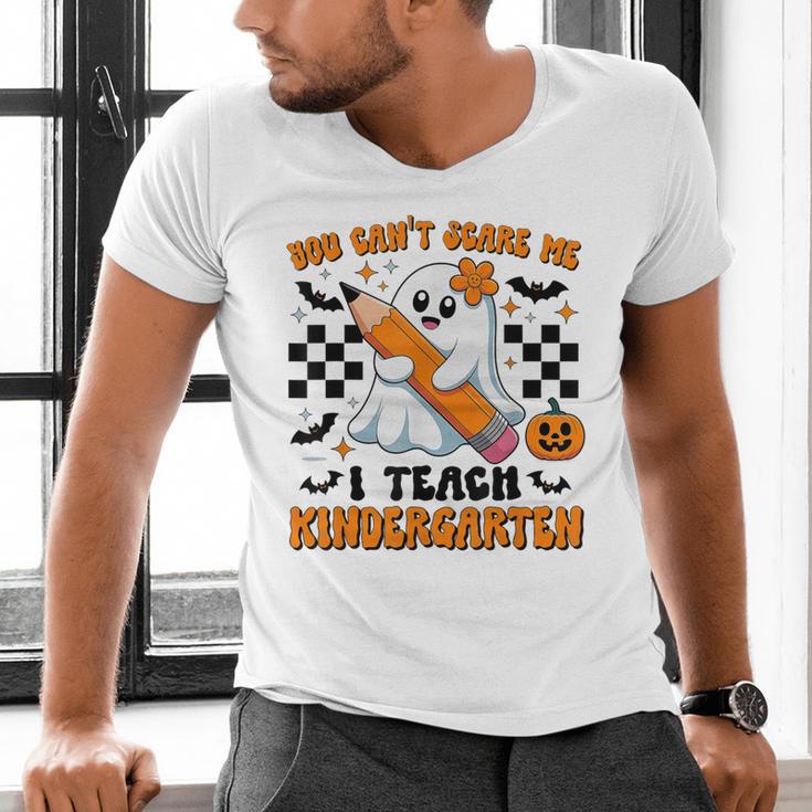 You Can't Scare Me I Teach Kindergarten Teacher Halloween Men's V-Neck T-Shirt, gift for family, gift for coworker You Can't Scare Me I Teach Kindergarten Teacher Halloween Men's V-Neck T-Shirt, gift for family, gift for coworker