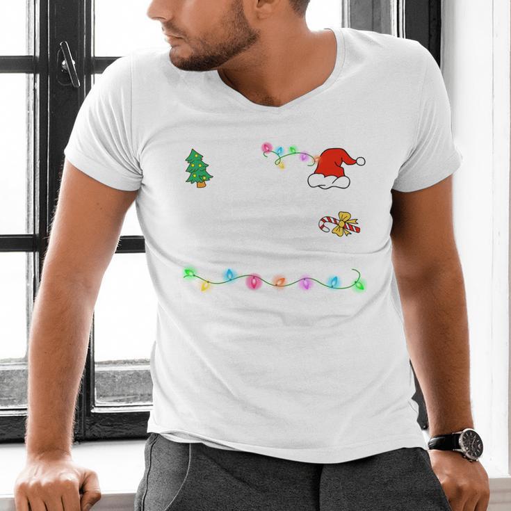 Is It Christmas Break Yet Teacher Xmas Light Santa Hat Men's V-Neck T-Shirt, gift for family, gift for coworker Is It Christmas Break Yet Teacher Xmas Light Santa Hat Men's V-Neck T-Shirt, gift for family, gift for coworker