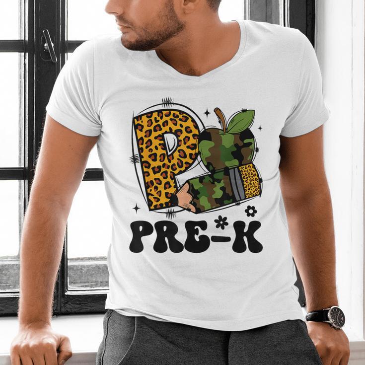 Cute Camo Pre K Back To School Teacher Kid Preschool Men's V-Neck T-Shirt, gift for family, gift for coworker Cute Camo Pre K Back To School Teacher Kid Preschool Men's V-Neck T-Shirt, gift for family, gift for coworker