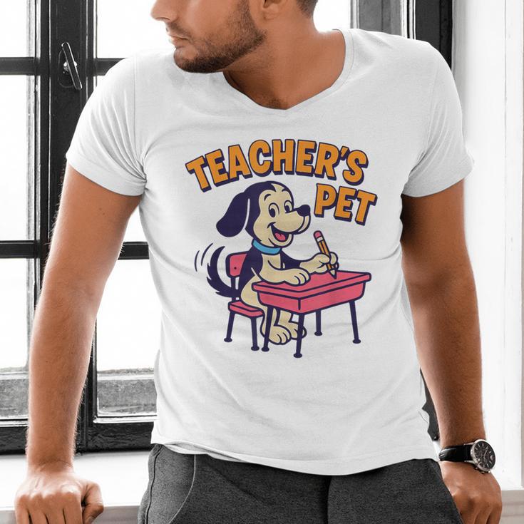 Cute Elementary School Student Dog Teacher's Pet Men's V-Neck T-Shirt, gift for family, gift for coworker Cute Elementary School Student Dog Teacher's Pet Men's V-Neck T-Shirt, gift for family, gift for coworker