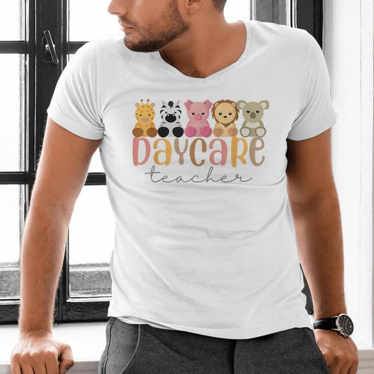 Daycare Teacher Animals Daycare Provider Back To School Men's V-Neck T-Shirt, gift for family, gift for coworker Daycare Teacher Animals Daycare Provider Back To School Men's V-Neck T-Shirt, gift for family, gift for coworker