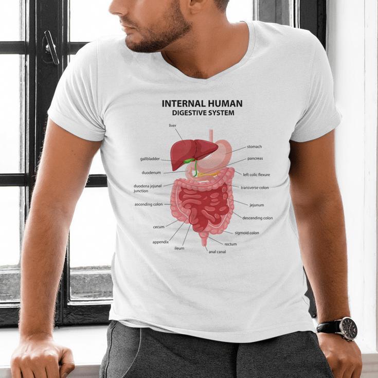 Digestive System Anatomy Anatomical Biology Teacher Men Women Men's V-Neck T-Shirt, gift for family, gift for coworker