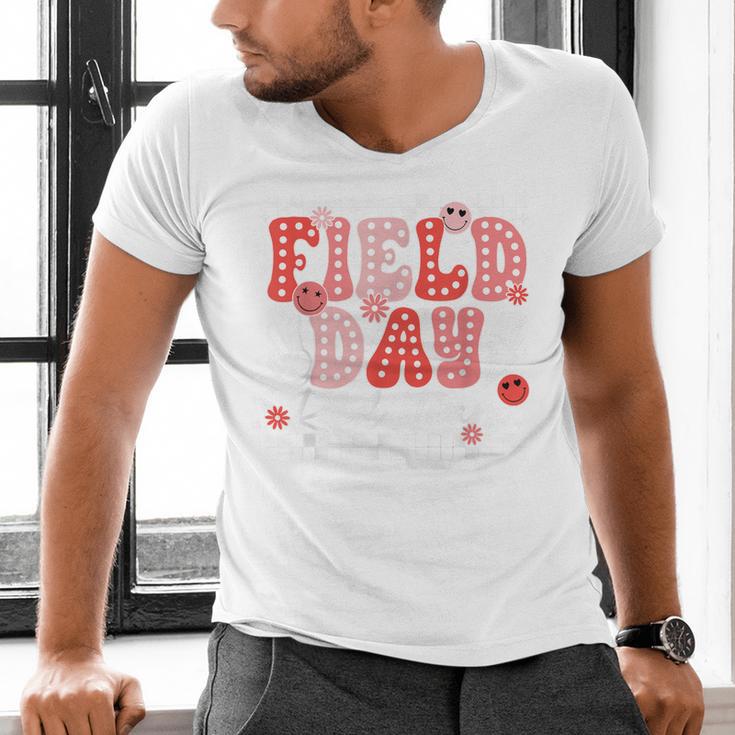 Field Day Red Team Outdoor Field Day Games For Kids Teacher Men's V-Neck T-Shirt, gift for family, gift for coworker Field Day Red Team Outdoor Field Day Games For Kids Teacher Men's V-Neck T-Shirt, gift for family, gift for coworker