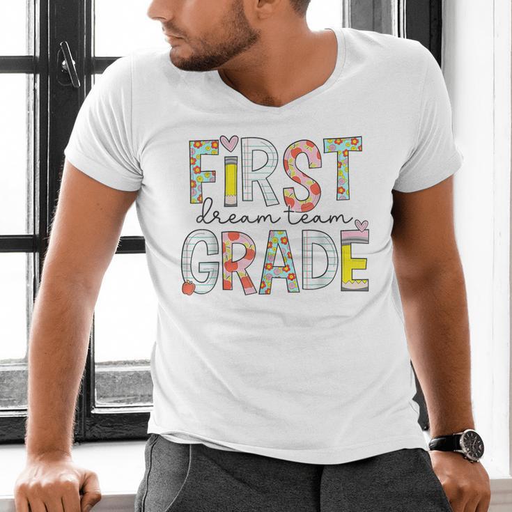 First Grade Dream Team 1st Grade Teacher First Day Of School Men's V-Neck T-Shirt, First Grade Teacher Shirts, gift for family, gift for coworker