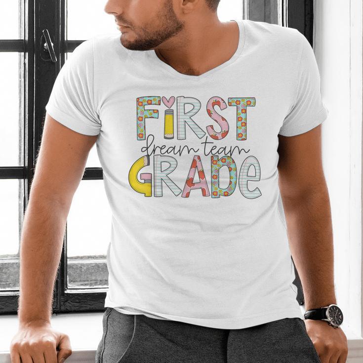 First Grade Dream Team Back To School 1st Grade Teacher Men's V-Neck T-Shirt, First Grade Teacher Shirts, gift for family, gift for coworker First Grade Dream Team Back To School 1st Grade Teacher Men's V-Neck T-Shirt, First Grade Teacher Shirts, gift for family, gift for coworker