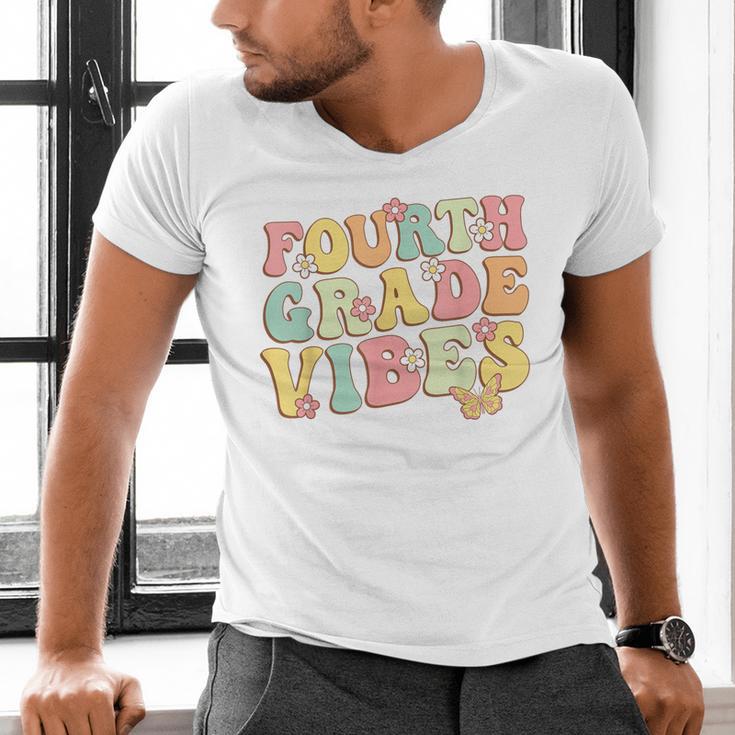 Fourth Grade Vibes Hello Team 4th Grade Teacher Kids Retro Men's V-Neck T-Shirt, 4th Grade Teacher Shirts, gift for family, gift for coworker Fourth Grade Vibes Hello Team 4th Grade Teacher Kids Retro Men's V-Neck T-Shirt, 4th Grade Teacher Shirts, gift for family, gift for coworker