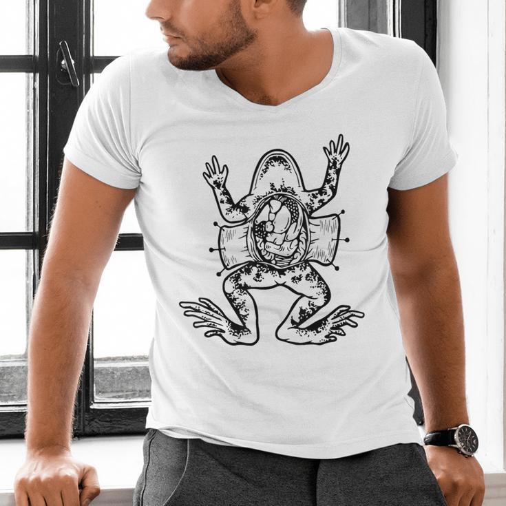 Frog Dissection Biology Anatomy Lab Science Teacher Men's V-Neck T-Shirt, Science Teacher Shirts, gift for family, gift for coworker