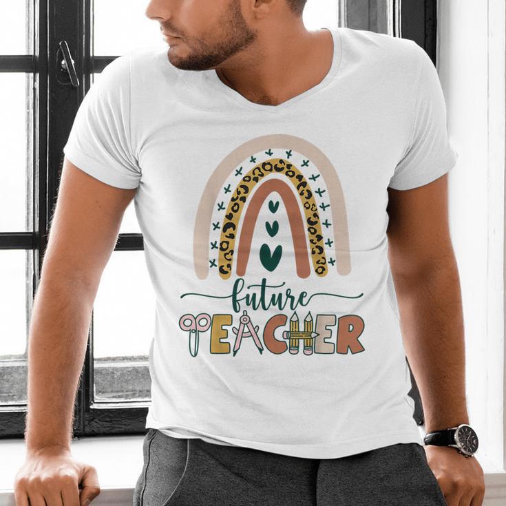 Future Teacher Boho Rainbow Leopard New Grad Student Men's V-Neck T-Shirt, Future Teacher Shirts, gift for family, gift for coworker Future Teacher Boho Rainbow Leopard New Grad Student Men's V-Neck T-Shirt, Future Teacher Shirts, gift for family, gift for coworker