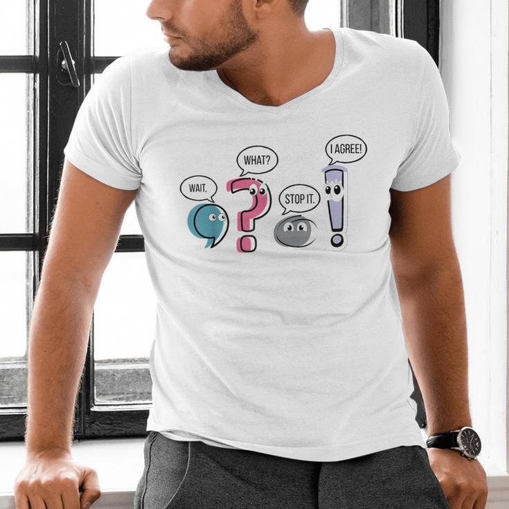 Grammar Teacher Punctuation English First Day Back To School Men's V-Neck T-Shirt, English Teacher Shirts, gift for family, gift for coworker Grammar Teacher Punctuation English First Day Back To School Men's V-Neck T-Shirt, English Teacher Shirts, gift for family, gift for coworker