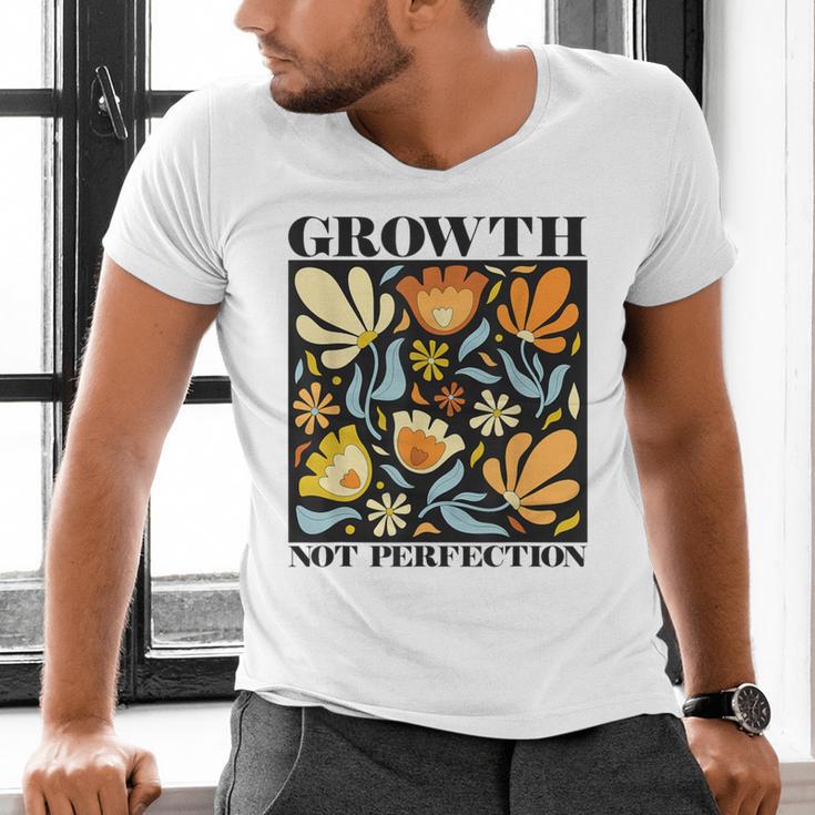 Growth Not Perfection Abstract Florals SPED Teacher Men's V-Neck T-Shirt, gift for family, gift for coworker Growth Not Perfection Abstract Florals SPED Teacher Men's V-Neck T-Shirt, gift for family, gift for coworker