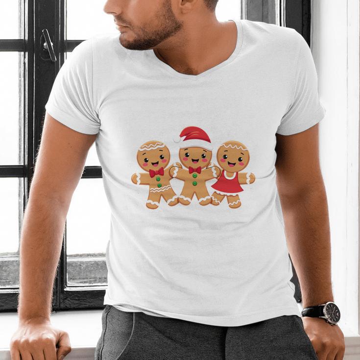 Hanging With My Cookies Gingerbread Christmas Teacher Xmas Men's V-Neck T-Shirt, gift for family, gift for coworker