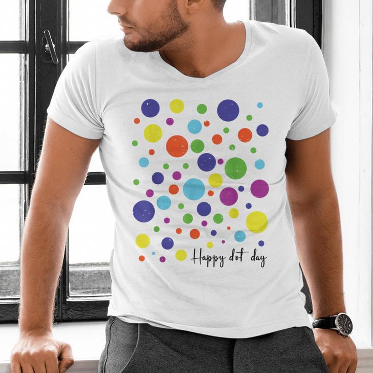 Happy Dot Day 2025 Polka Dot Boys Girls Kids Teacher Dot Day Men's V-Neck T-Shirt, gift for family, gift for coworker Happy Dot Day 2025 Polka Dot Boys Girls Kids Teacher Dot Day Men's V-Neck T-Shirt, gift for family, gift for coworker