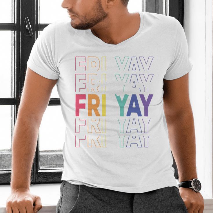 Happy Fri Yay Teacher Friday Saying Men's V-Neck T-Shirt, gift for family, gift for coworker Happy Fri Yay Teacher Friday Saying Men's V-Neck T-Shirt, gift for family, gift for coworker