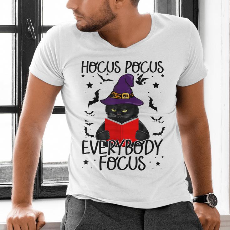 Hocus Pocus Everybody Focus Halloween Teacher For Men Women Men's V-Neck T-Shirt, gift for family, gift for coworker Hocus Pocus Everybody Focus Halloween Teacher For Men Women Men's V-Neck T-Shirt, gift for family, gift for coworker