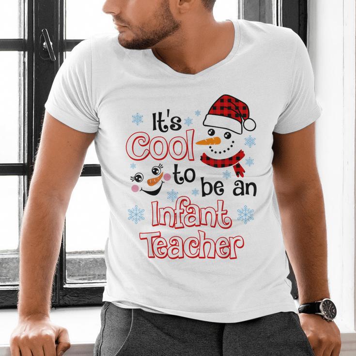 It's Cool To Be a Infant Teacher Snowman Winter Christmas Men's V-Neck T-Shirt, gift for family, gift for coworker