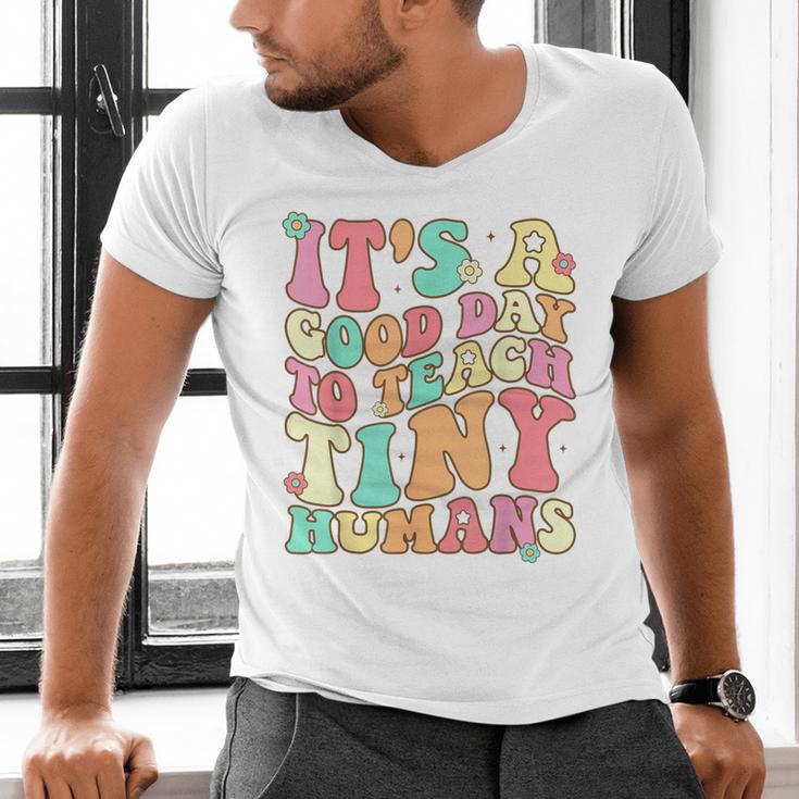 It's A Good Day To Teach Tiny Humans Teacher Teaching Men's V-Neck T-Shirt, gift for family, gift for coworker It's A Good Day To Teach Tiny Humans Teacher Teaching Men's V-Neck T-Shirt, gift for family, gift for coworker