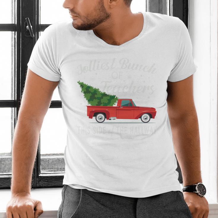 Jolliest Bunch Of Teachers This Side Of The Hallway Men's V-Neck T-Shirt, gift for family, gift for coworker
