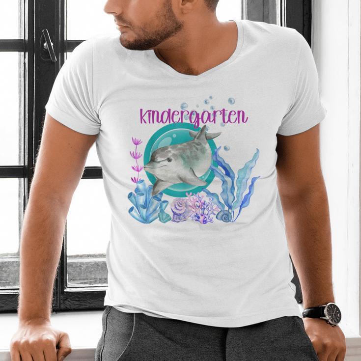 Kindergarten Teacher Dolphin Ocean Life Teaching Team Spirit Men's V-Neck T-Shirt, gift for family, gift for coworker Kindergarten Teacher Dolphin Ocean Life Teaching Team Spirit Men's V-Neck T-Shirt, gift for family, gift for coworker