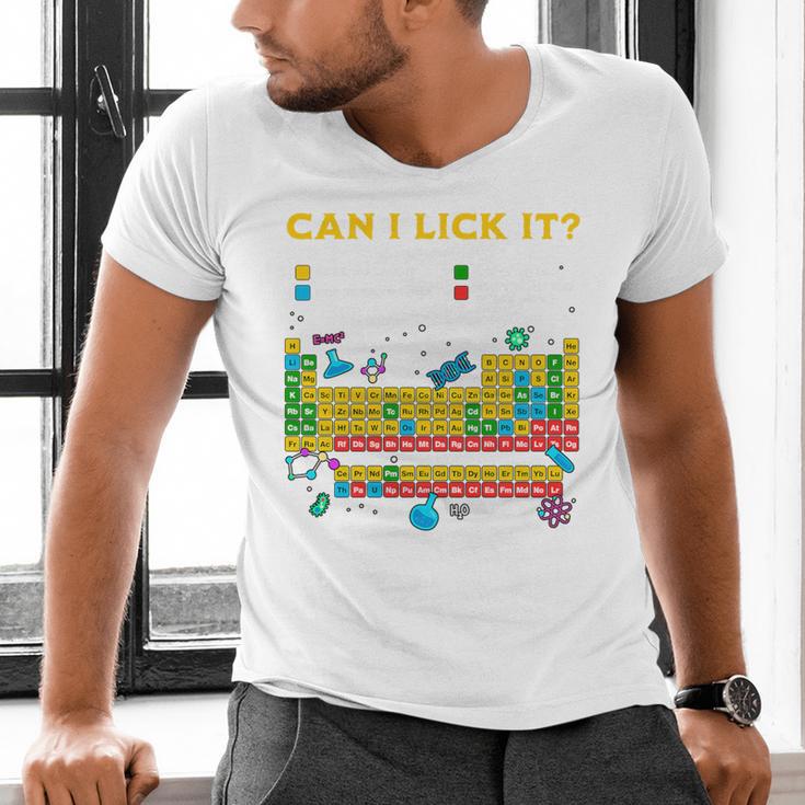 Can I Lick It Periodic Table Science Teacher Student Premium Tri-Blend Men's V-Neck T-Shirt, Science Teacher Shirts, gift for family, gift for coworker Can I Lick It Periodic Table Science Teacher Student Premium Tri-Blend Men's V-Neck T-Shirt, Science Teacher Shirts, gift for family, gift for coworker