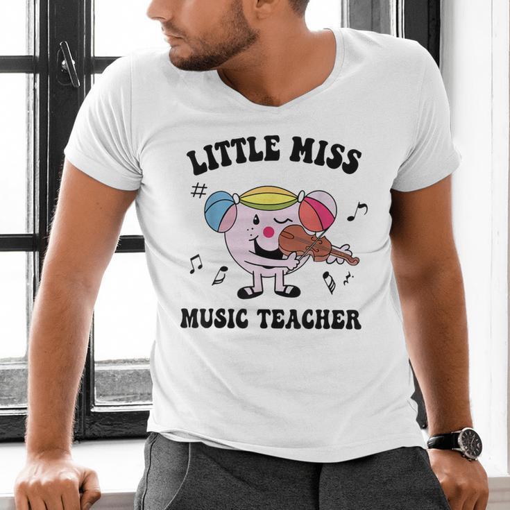 Little Miss Music Teacher Music Teacher Team Men's V-Neck T-Shirt, gift for family, gift for coworker Little Miss Music Teacher Music Teacher Team Men's V-Neck T-Shirt, gift for family, gift for coworker