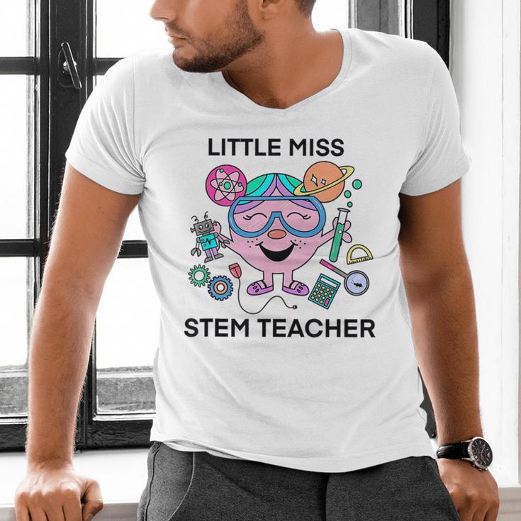 Little Miss Stem Teacher Men's V-Neck T-Shirt, gift for family, gift for coworker Little Miss Stem Teacher Men's V-Neck T-Shirt, gift for family, gift for coworker