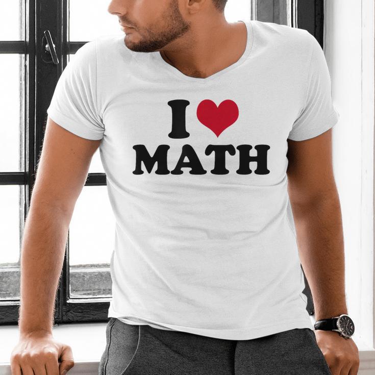 I Love Math Teacher Men's V-Neck T-Shirt, gift for family, gift for coworker I Love Math Teacher Men's V-Neck T-Shirt, gift for family, gift for coworker